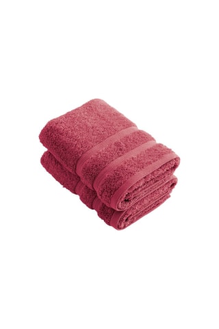 2 serviettes de toilette Fuchsia - 50 x 100 cm