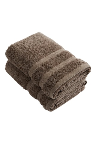 2 serviettes de toilette Taupe - 50 x 100 cm