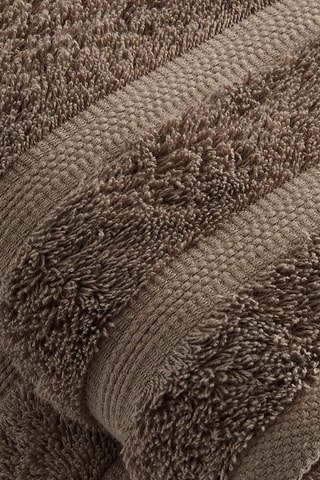 2 serviettes de toilette Taupe - 50 x 100 cm