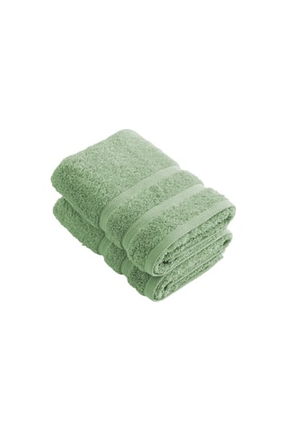 2 serviettes de toilette Vert clair - 50 x 100 cm