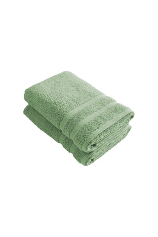 2 draps de douche Vert clair - 70 x 140 cm
