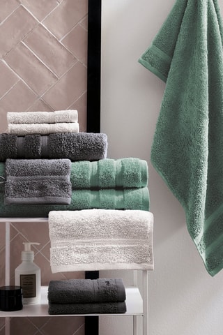 2 serviettes de toilette Blanc - 50 x 100 cm