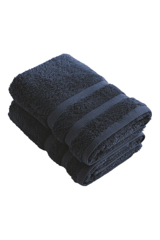 2 serviettes de toilette Bleu foncé - 50 x 100 cm