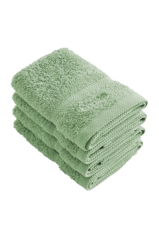 4 serviettes invité Vert clair - 30 x 30 cm