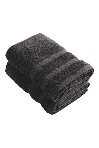 2 serviettes de toilette Gris foncé - 50 x 100 cm