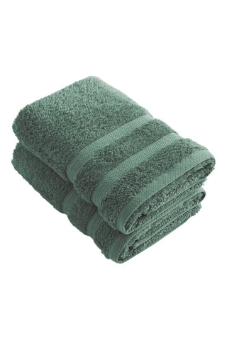 2 serviettes de toilette Vert - 50 x 100 cm