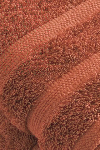 2 serviettes de toilette Terracotta - 50 x 100 cm