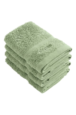 4 serviettes d'invités Vague - Vert amande - 30 x 30 cm