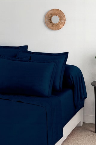 2 taies d'oreiller Uni - Bleu