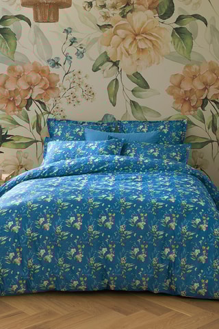 Taie de traversin Jardin de Fleurs - Bleu