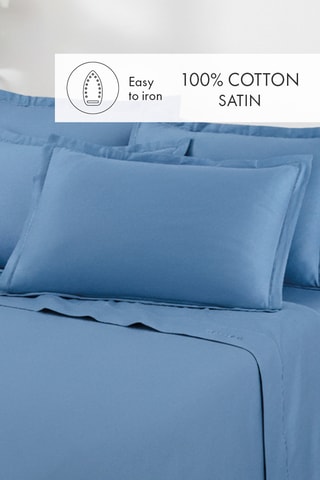 2 taies d'oreiller Uni - Bleu