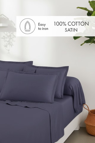 2 taies d'oreiller Uni - Bleu foncé