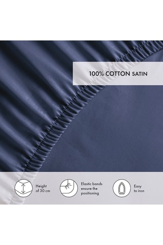 Drap-housse Uni - Bleu foncé