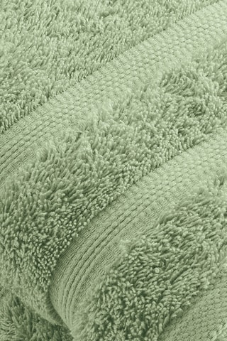 2 serviettes de toilette Vague - Vert amande - 50 x 100 cm