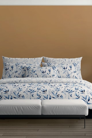 Drap plat Eclat Bleu - Blanc et bleu