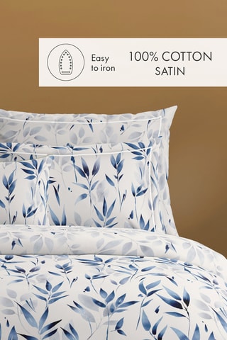 Drap plat Eclat Bleu - Blanc et bleu