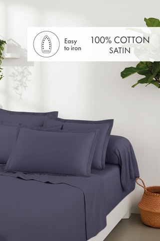 Drap plat Uni 1 baratta - Bleu marine