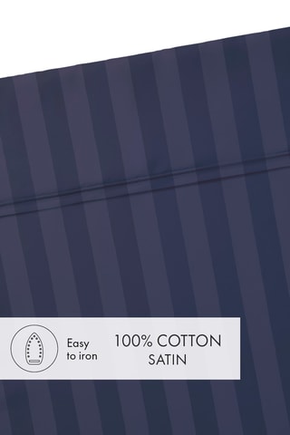 Drap plat Dobby stripe woven - Bleu foncé