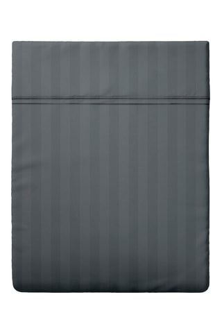 Drap plat Dobby stripe woven - Gris foncé