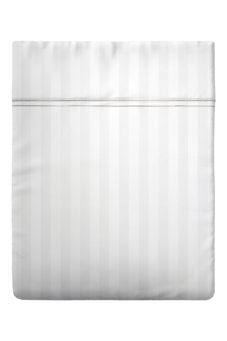 Drap plat Dobby stripe woven - Blanc