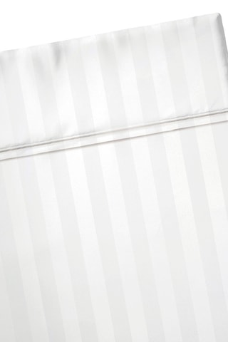 Drap plat Dobby stripe woven - Blanc