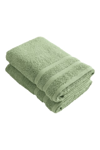 2 draps de bain Cague - Vert amande - 70 x 140 cm
