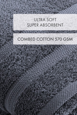2 draps de bain Cague - Bleu gris - 70 x 140 cm