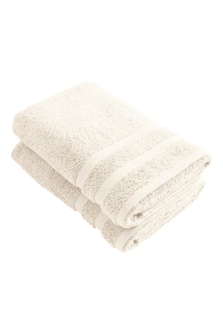 2 draps de bain Cague - Ivoire - 70 x 140 cm