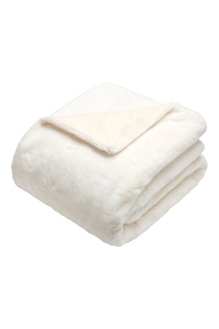 Plaid imitation fourrure - Blanc