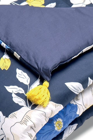 Edredon Nuit Fleurie - Bleu foncé - 140 x 200 cm