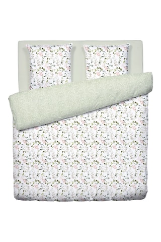 Parure de couette Eclat d'eucalyptus - Blanc et vert