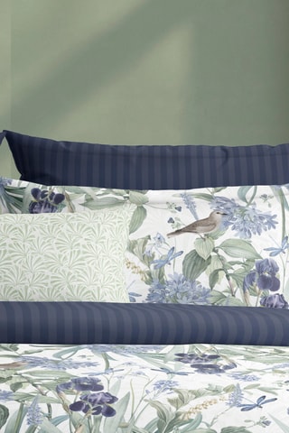 Parure de couette Jardin d'Eden - Bleu et blanc