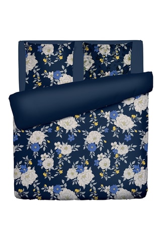 Parure de couette Nuit fleurie - Bleu
