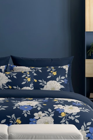 Parure de couette Nuit fleurie - Bleu