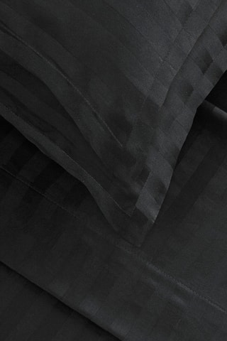 Parure de draps Dobby stripe woven - Noir