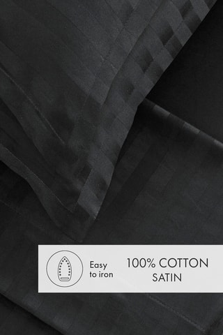 Parure de draps Dobby stripe woven - Noir