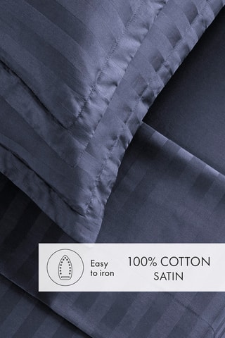 Parure de draps Dobby stripe woven - Bleu foncé