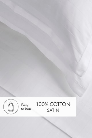 Parure de draps Dobby stripe woven - Blanc