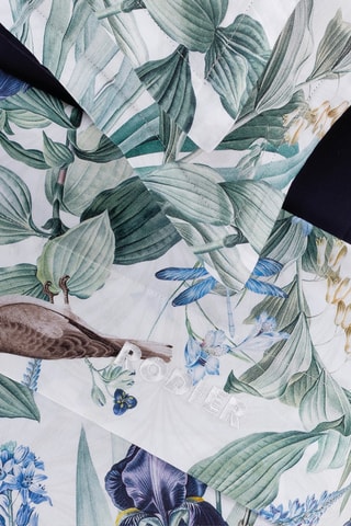 Parure de draps Jardin d'Eden - Blanc et bleu