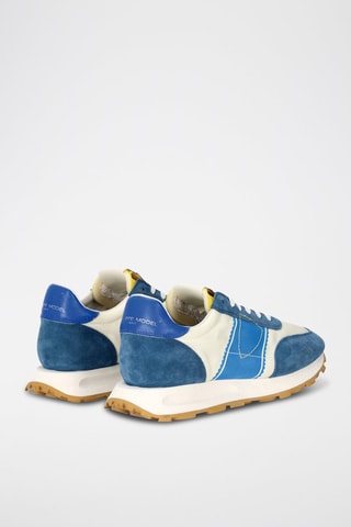 Leren Sneakers Tour - Blauw en wit