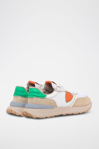 Nubuck Sneakers Antibes - Wit en camel