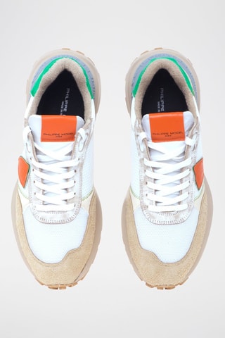 Nubuck Sneakers Antibes - Wit en camel