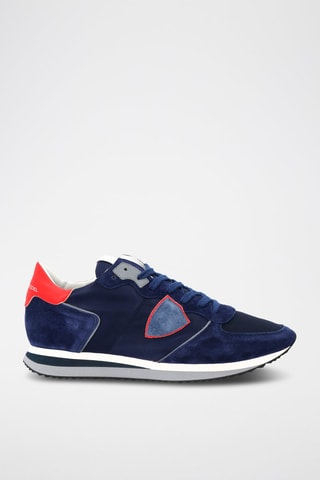 Leren Sneakers TRPX Mondial - Koningsblauw en Rood
