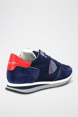 Leren Sneakers TRPX Mondial - Koningsblauw en Rood