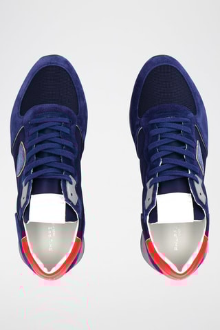 Leren Sneakers TRPX Mondial - Koningsblauw en Rood