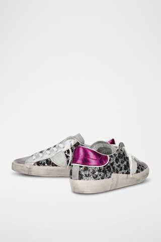 Leren Sneakers Prsx - Zilverkleurig en fuchsia