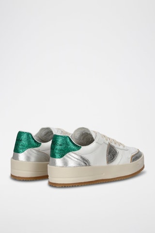 Kalfsleren Sneakers Nice Low - Wit
