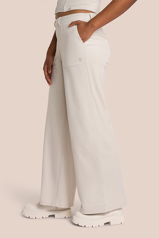 Pantalon wide legs Eden - Crème