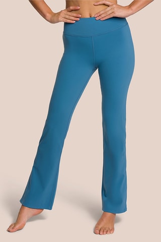Pantalon flare taille haute Shania - Bleu