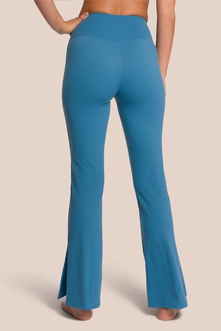 Pantalon flare taille haute Shania - Bleu